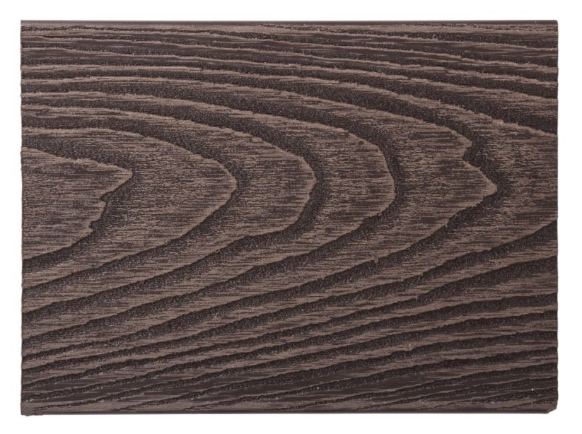Terasové prkno G21 2,5 x 14,8 x 300 cm, Dark Wood s kulatými výřezy, WPC