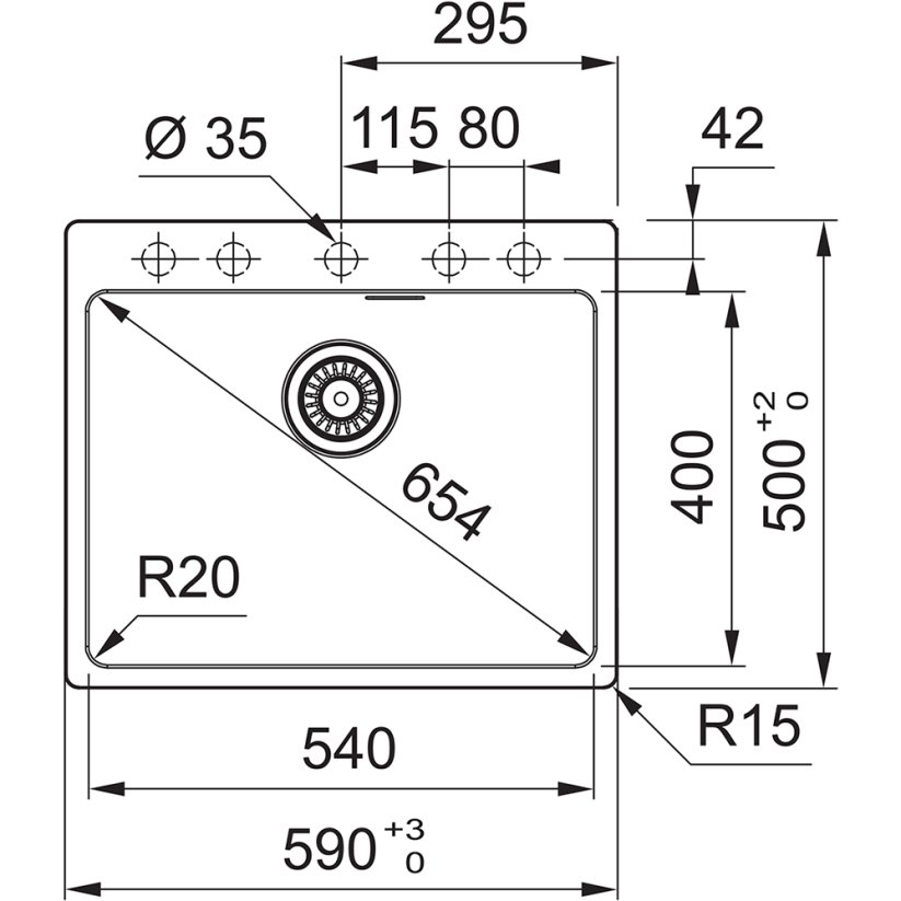 Franke MRG 610-54 FTL matná černá Maris Fragranit