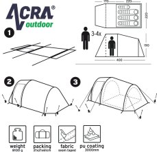 Stan Acra BROTHER ST18 pro 4 osoby