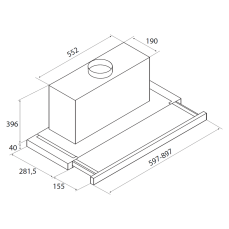 Výsuvná digestoř Airforce SLIDE EVO IX/A/60 nerez