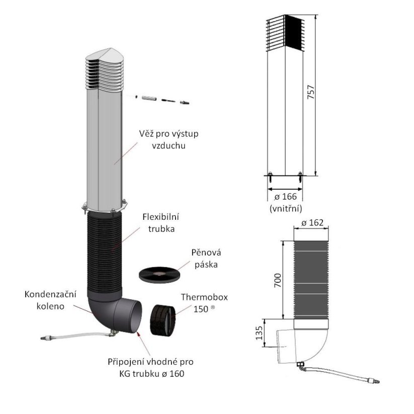 Naber COMPAIR Tower - nadzemní výstup vzduchu