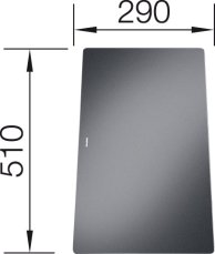 Krájecí deska  sklo černá pro STATURA 510x290