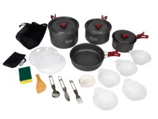 Sada nádobí Acra C22 camping set alluminium pro 3-4 osoby