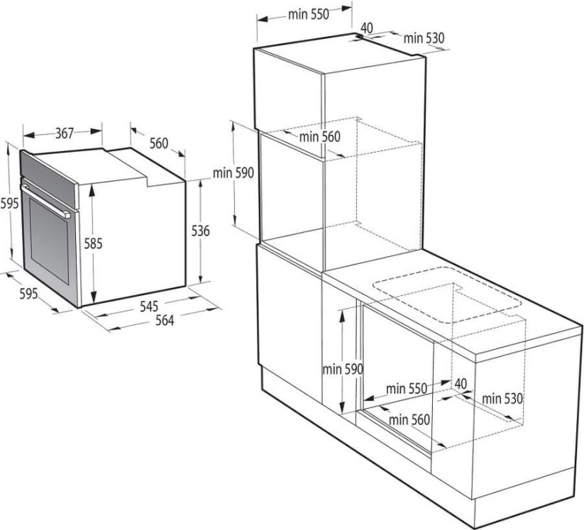 Vestavná trouba Gorenje BSA6737E15BG