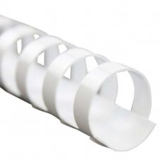 Vázací hřbet Eurosupplies plastový A4 průměr 25mm bílý 50ks