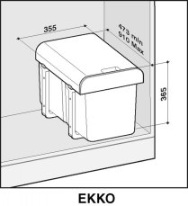 Sinks EKKO 40 2x8l+1x16l
