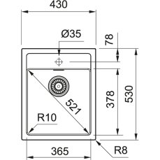 Franke SID 610-40 šedá Sirius Tectonite