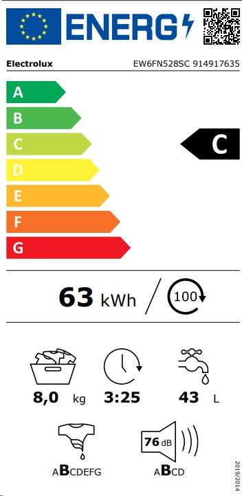 Pračka Electrolux EW6FN528SC