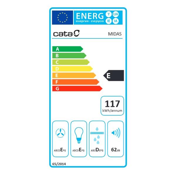 Komínová digestoř Cata 0964 MIDAS GLASS TC3V 600