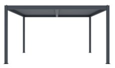 Bioklimatická pergola G21 Austin 4x4 m, antracitová hliníková
