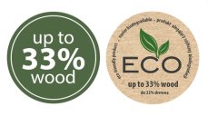 Květináč Prosperplast FURU SLIM ECO WOOD 30 cm naturo 2. jakost