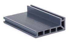 Terasové prkno G21 zakončovací, 2,5 x 14 x 400 cm, Silver Wood, WPC