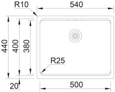 Sinks STEP 540 CO 1,0mm + VERSUS