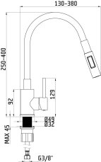 Sinks ELASTA S černá matná