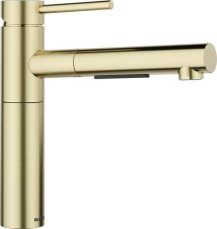 Blanco ALTA II-S satin gold, výsuvná sprcha s přepínáním