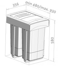 Sinks MEGA 45 2x26 l