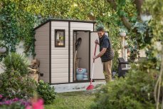 Zahradní domek Keter MANOR 6 x 4 Penthouse béžový, s podlahou, poškozený obal