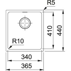 Franke SID 110-34 černá Sirius Tectonite