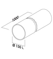 Faber R-150 - kulaté potrubí 1000 mm