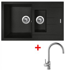 Sinks AMANDA 780.1 Metalblack+VITALIA