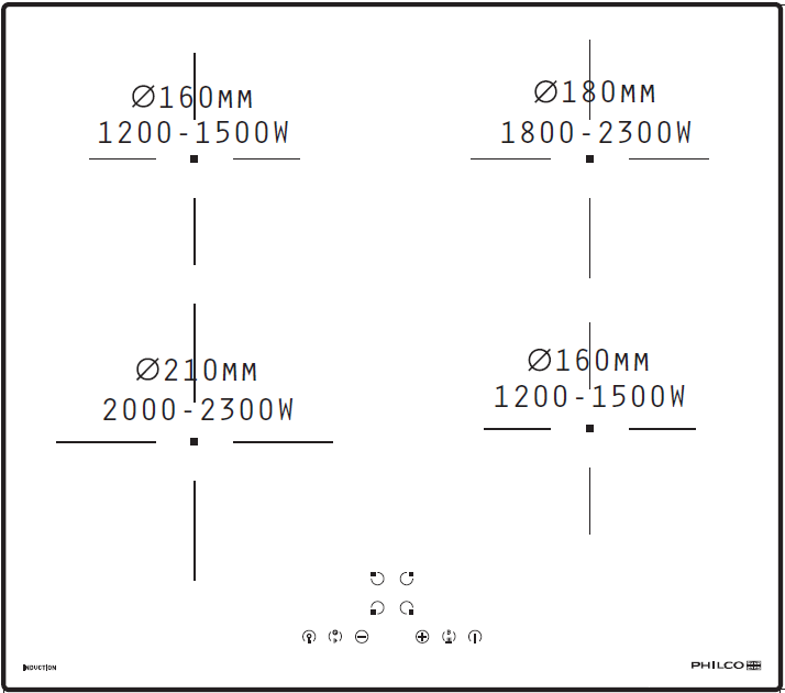 Indukční varná deska Philco PHD 640 GPB