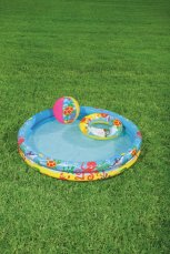 Set Bestway nafukovací - bazén 112 cm, plavací kruh 51 cm, míč 41 x 15 cm