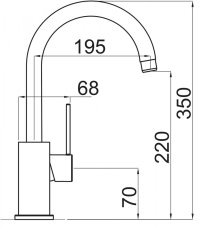 Sinks VITALIA - 72 Titanium