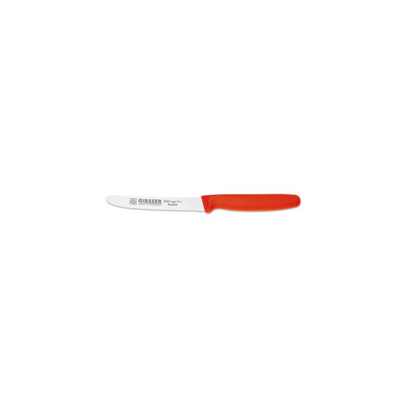 Giesser Nůž univerzální vroubkovaný 11 cm, červený
