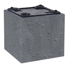 Květináč Prosperplast SIERRA SQUARE beton effect 38,5 cm černý beton