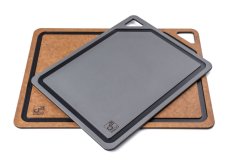 Prkénko krájecí G21 EcoCut z přírodní celulózy - sada 2 ks, hnědé/grafitové