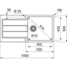 Franke S2D 611-100 černá Sirius 2.0 Tectonite