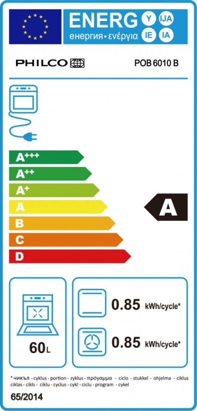 Vestavná trouba Philco POB 6010 B