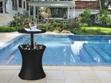 Zahradní stůl Keter Cool Bar Rattan grafitový, poškozený obal