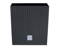 Květináč Prosperplast Rato Square antracit 26,5 x 26,5 x 50 cm, 2. jakost