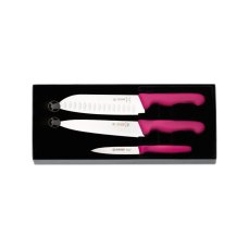 Giesser Set nožů, růžový – Santoku, kuchařský, Fresh