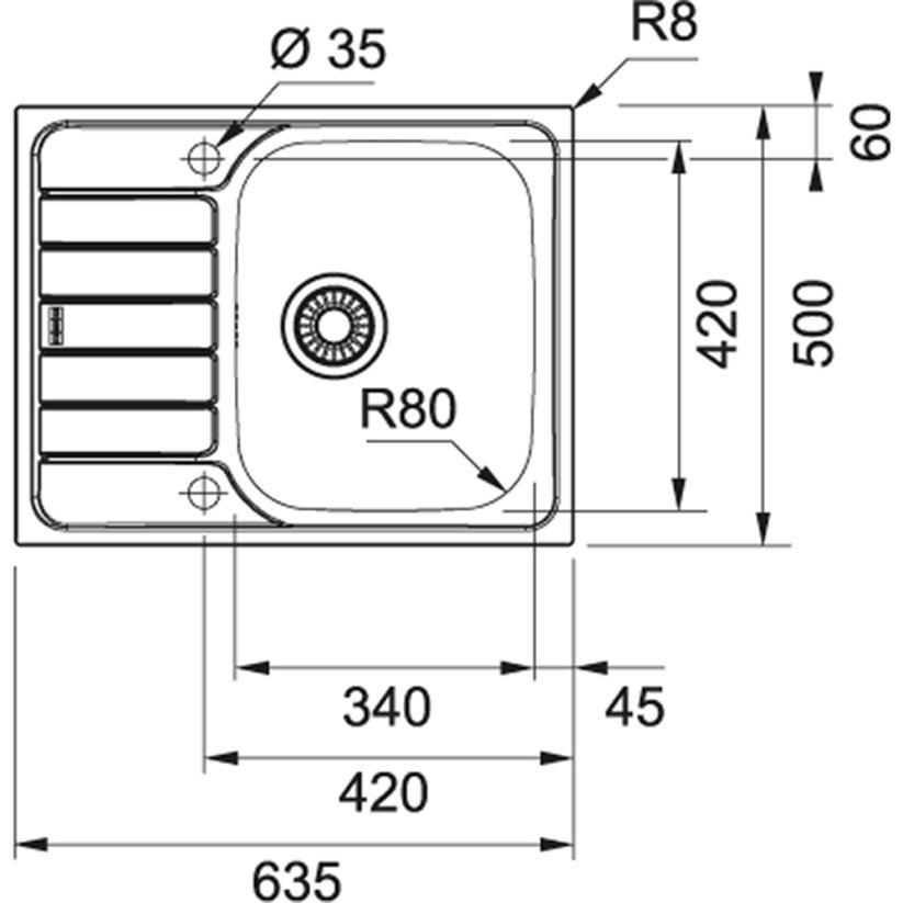 Franke SKN 611-63 nerez Spark