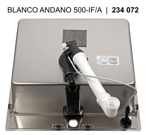 Blanco ANDANO 500 IF/A InFino Nerez hedvábný lesk s excentrem PushControl