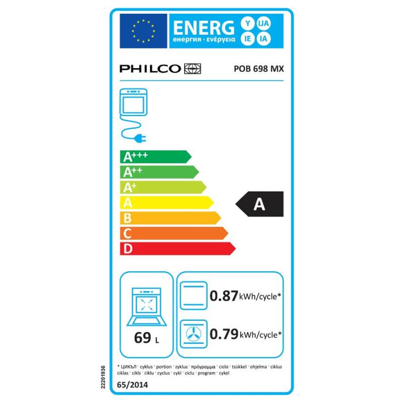 Vestavná trouba Philco POB 698 MX