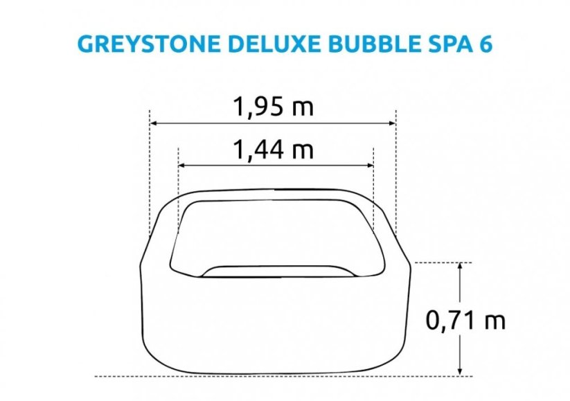 Nafukovací vířivka Intex Pure Spa - Bubble Greystone Deluxe 6 AP