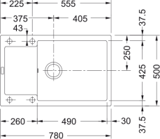 Franke MRG 611-78 BB Šedá břidlice