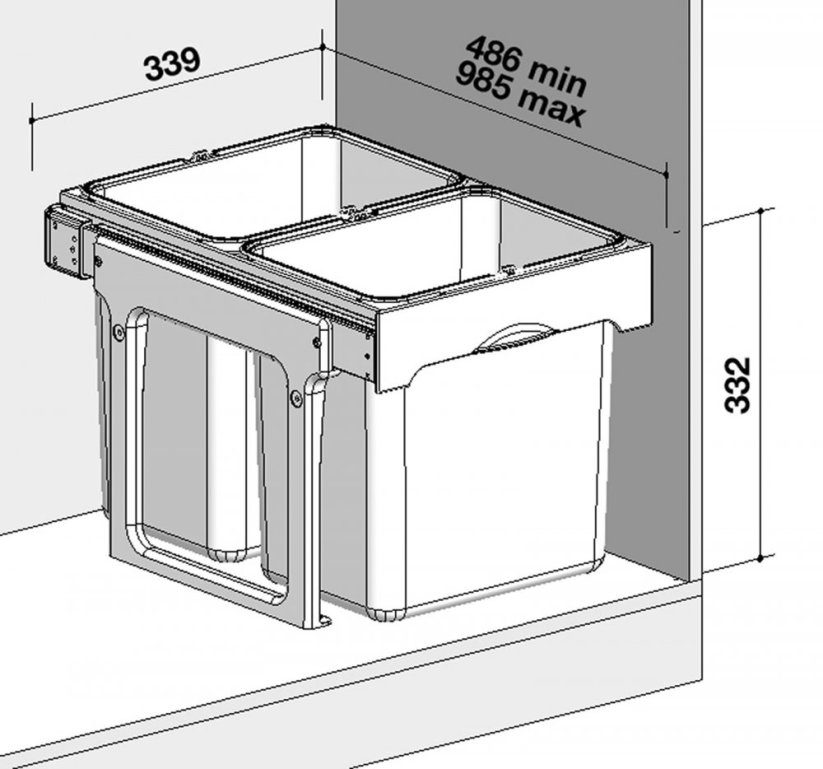 Sinks EKKO EASY 40 2x16l